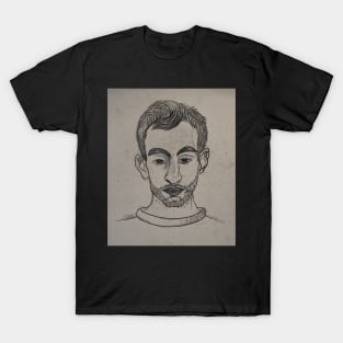 Portrait of Kompar, Pencil Sketch T-Shirt